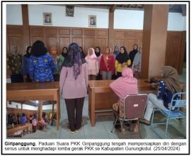 Paduan Suara PKK Giripanggung Bersiap Menghadapi Lomba Gerak PKK Se Kabupaten Gunungkidul